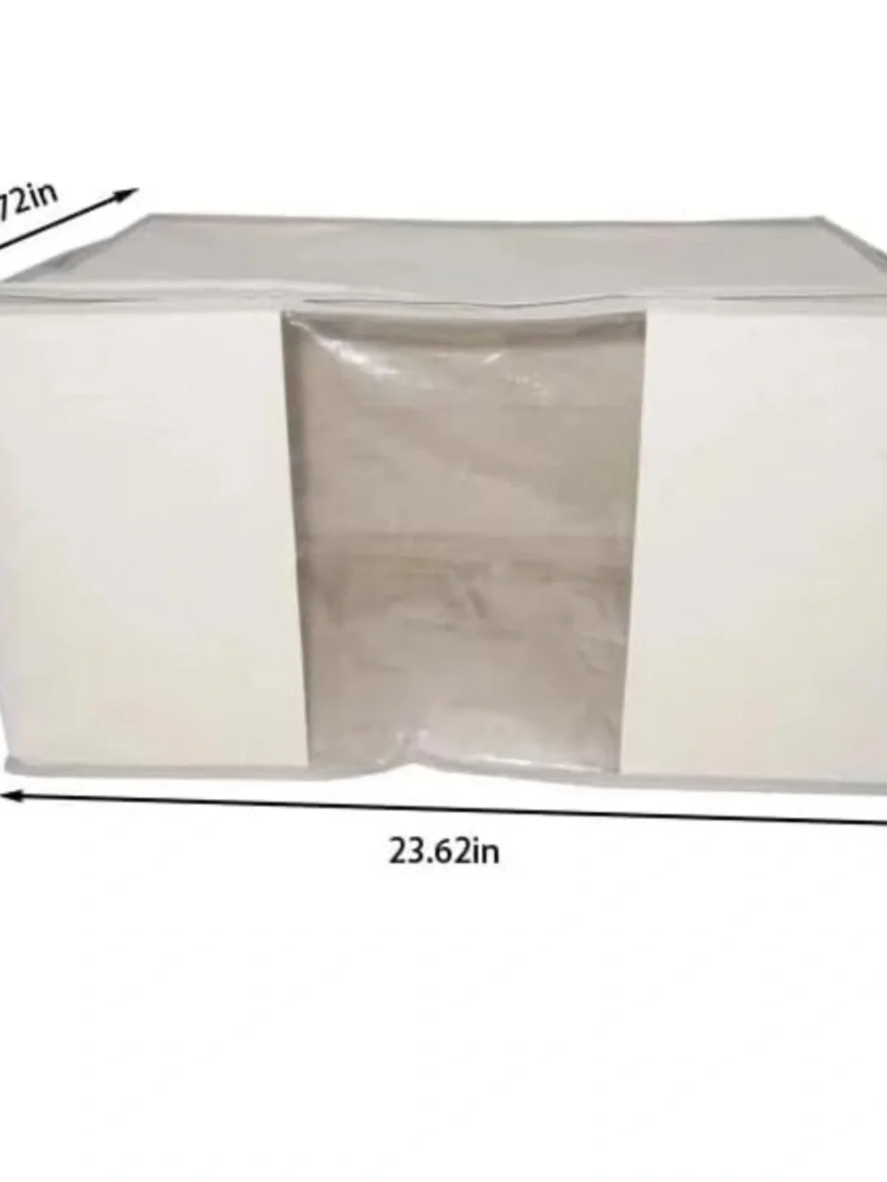 Amazon Cream Fabric Storage Bin with Clear Front Window. 6 pieces 4 large